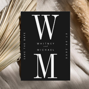 Save The Date Mariage Monogramme minimaliste moderne