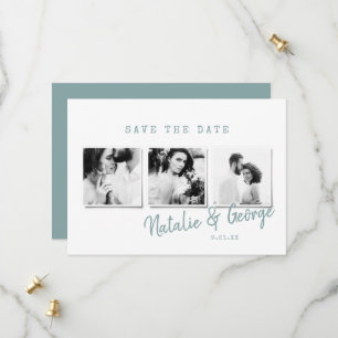 Save The Date Mariage multiphoto moderne minimaliste élégant