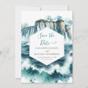 Save The Date Mariage nautique romantique bleu