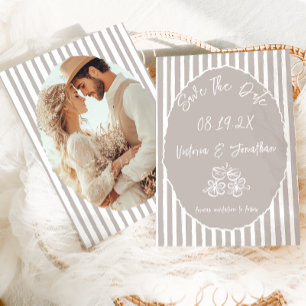 Save The Date Mariage Neutre Rustique