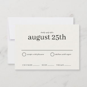 Save The Date Mariage Neutre Simple Type RSVP