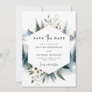 Save The Date Mariage non photo Whimsical Mountain