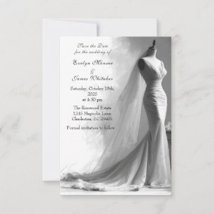 Save The Date Mariage nuptial Vintage romantique Sauvez la date