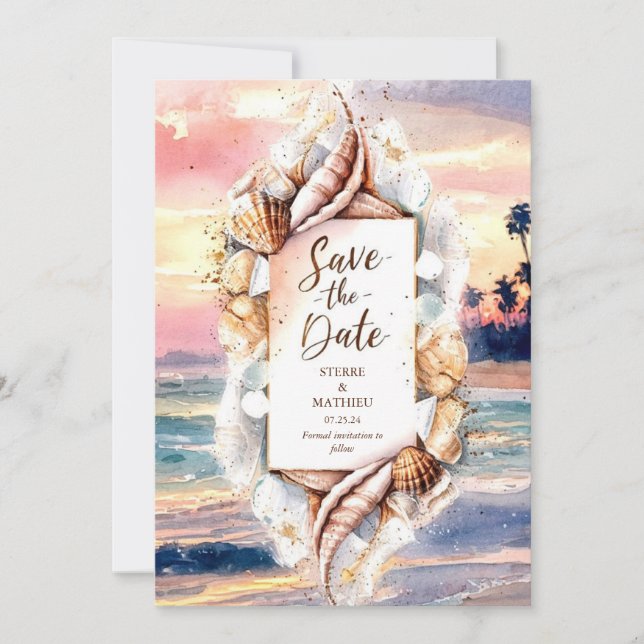 Save The Date Mariage officiel de Sunset Sun Beach (Devant)