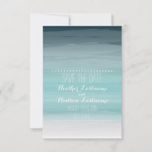Save The Date Mariage Ombré turquoise Enregistrer La Date