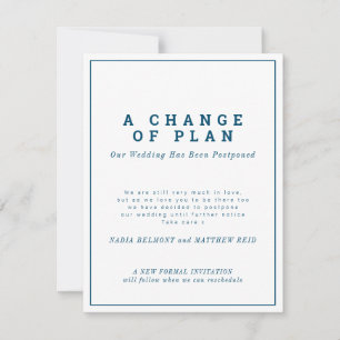 Save The Date Mariage ou changement de régime reporté