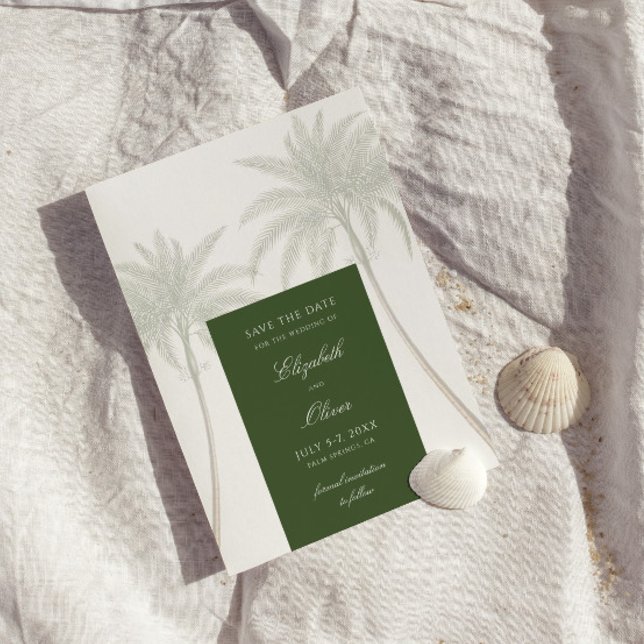 Save The Date Mariage Palmier Vintage (Créateur téléchargé)