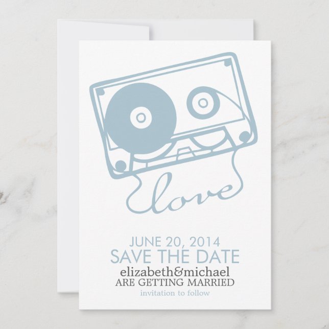 Save The Date Mariage parfait Mix Enregistrer la date {bleu clai (Devant)