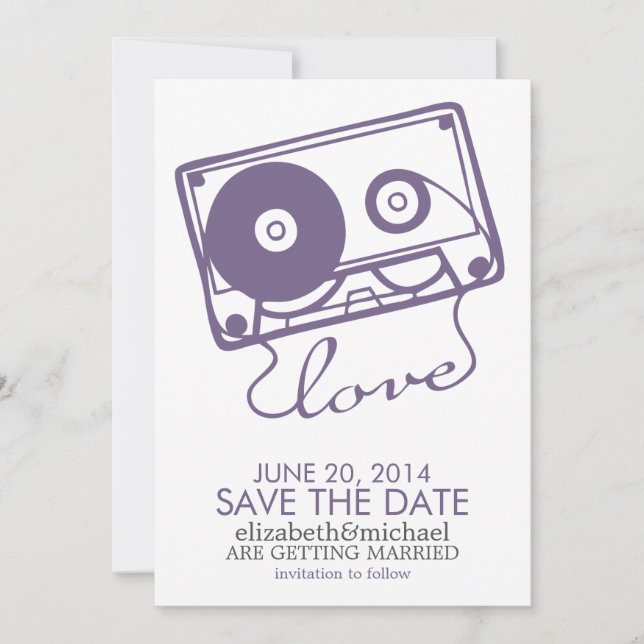 Save The Date Mariage parfait Mix Enregistrer la date {violet} (Devant)