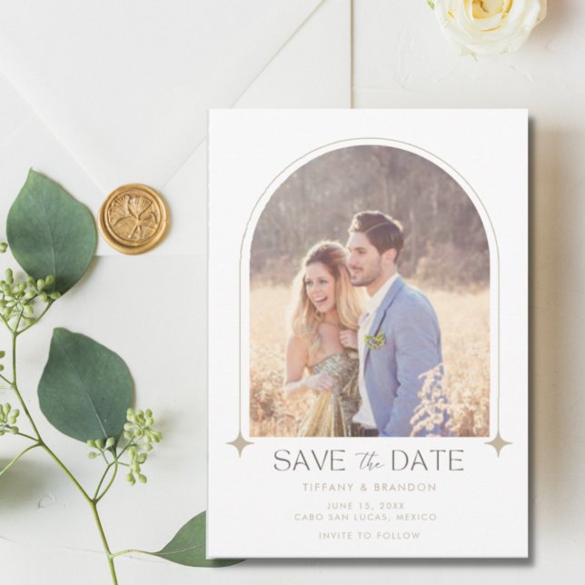 Save The Date Mariage photo Arch simple (Créateur téléchargé)