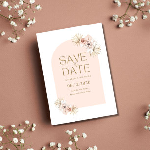 Save The Date Mariage photo Boho Pampas Grass