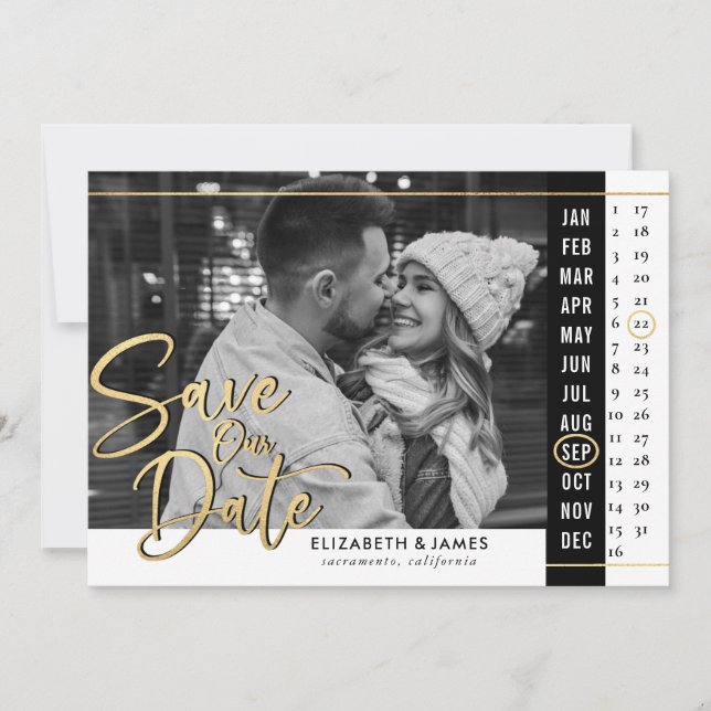 Save The Date Mariage photo Calendrier (Devant)