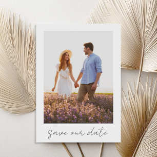 Save The Date Mariage photo Calligraphie manuscrite simple