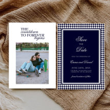 Mariage Photo Citation Bordure Harlequin Bleu Mari