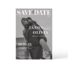 Mariage photo de couverture de magazine noir et bl