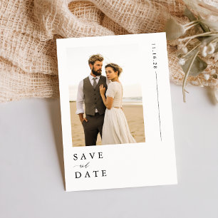 Save The Date Mariage photo de destination de plage blanche mode
