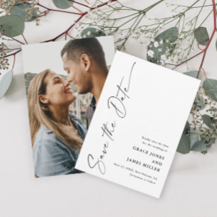 Save The Date Mariage photo de script élégant moderne
