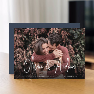 Save The Date Mariage photo de script manuscrit moderne