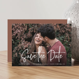 Save The Date Mariage photo de script manuscrit moderne