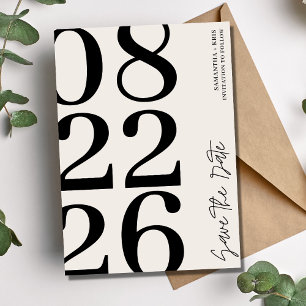 Save The Date Mariage photo de typographie moderne