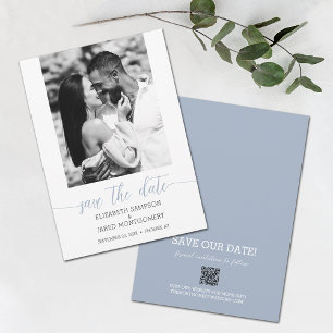 Save The Date Mariage photo Dusty Blue