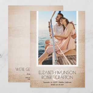 Save The Date Mariage photo élégant Antique Enregistrer la date