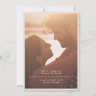 Save The Date Mariage Photo Élégant Minimaliste