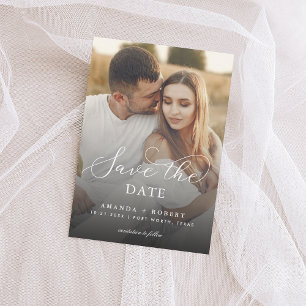 Save The Date Mariage photo et script sombre