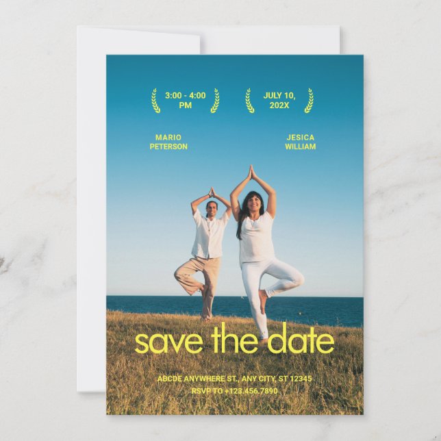 Save The Date Mariage photo minimaliste (Devant)