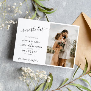 Save The Date Mariage photo minimaliste chic simple