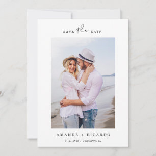 Save The Date Mariage photo minimaliste élégant tendance