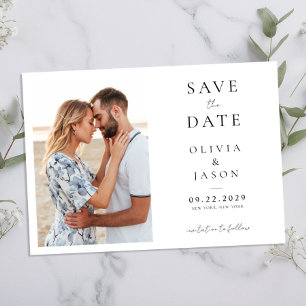 Save The Date Mariage photo minimaliste moderne