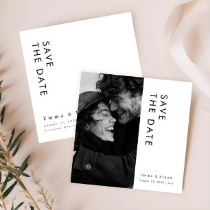 Save The Date Mariage photo minimaliste moderne