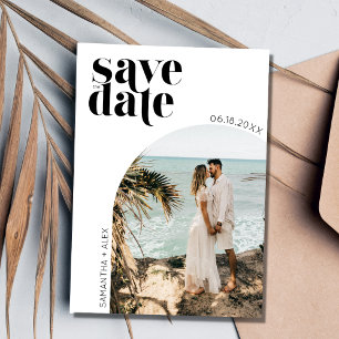 Save The Date Mariage photo minimaliste moderne Enregistrer la d