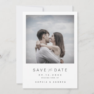 Save The Date Mariage photo minimaliste moderne enregistrer la d