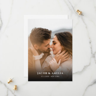 Save The Date Mariage photo minimaliste simple et élégant