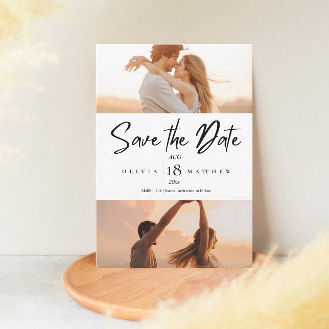 Save The Date Mariage photo moderne 5 Sauvez les dates (Créateur téléchargé)