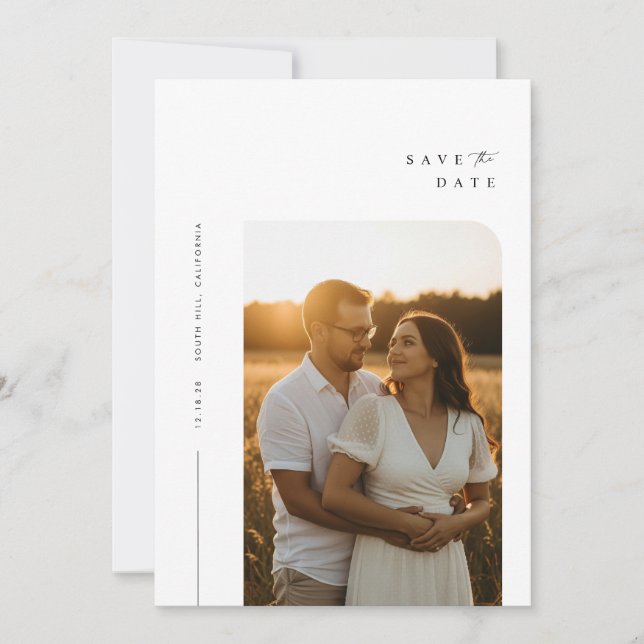Save The Date Mariage photo moderne élégant (Devant)