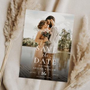 Save The Date Mariage photo moderne élégant Enregistrer la date