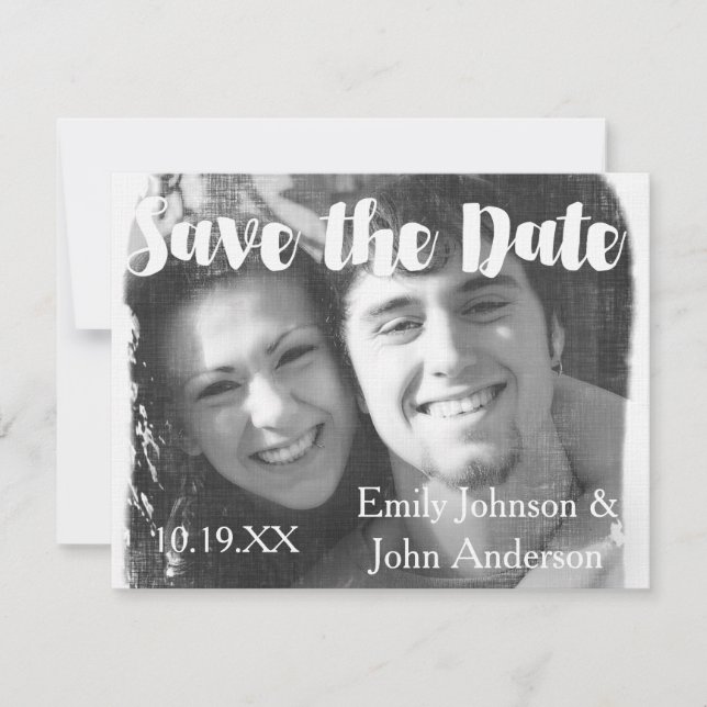 Save The Date Mariage photo moderne Enregistrer la date (Devant)