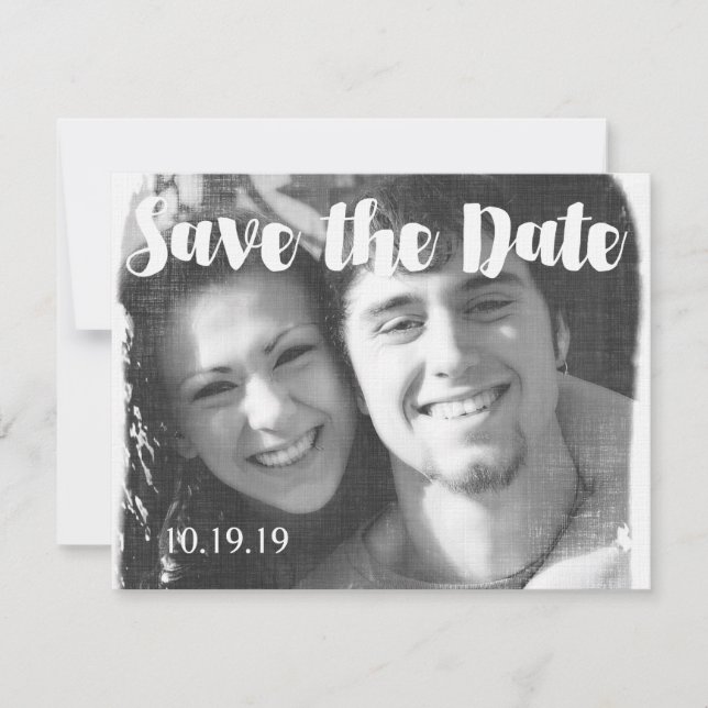 Save The Date Mariage photo moderne Enregistrer la date (Devant)