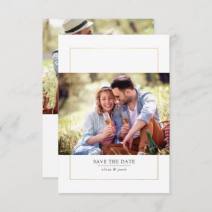 Save The Date Mariage photo moderne Gold Foil