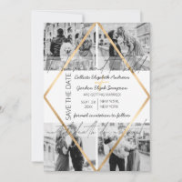 Mariage photo moderne mignonne citation or blanc c