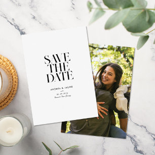 Save The Date Mariage photo moderne minimaliste chic