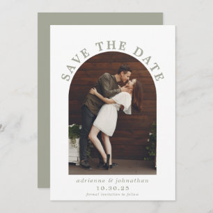 Save The Date Mariage photo moderne Sage Green Boho Arch