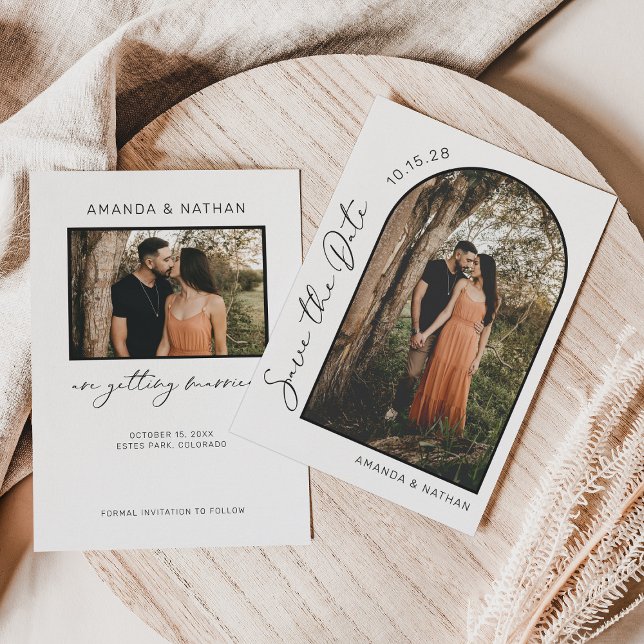 Save The Date Mariage photo moderne simple et élégant (Créateur téléchargé)