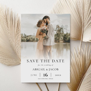 Save The Date Mariage photo moderne simple et élégant Enregistre