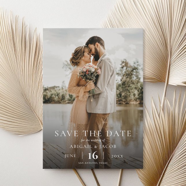 Save The Date Mariage photo moderne simple et élégant Enregistre (Créateur téléchargé)