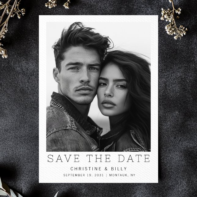 Save The Date Mariage photo moderne unique Enregistrer la date (Créateur téléchargé)