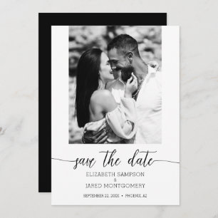 Save The Date Mariage photo noir